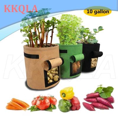 QKKQLA 10 Gallon Plant Grow Bags Home Garden Potato Pot Vegetable Growing Bags Moisturizing Jardin Vertical Garden Bag Tools