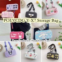 READY STOCK! For POLVCDG Y-X7 Bone Conduction Headphones Case Cool Tide Cartoon Series Violent Bear for POLVCDG Y-X7 Earphone Portable Storage Bag Carry Box Pouch