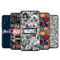 {Taoyitao เคส} โลโก้ Marvel Avengers สำหรับ Huawei Nova 2 3 Lite 2017 Plus 2i 3E 3i 4E 5Z 5E 5T 7i 9 8 8i 7 6 SE 5i Pro สีดำเคสโทรศัพท์