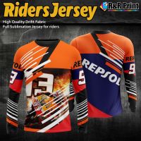 [In stock] 2023 design repsol honda motogp  long sleeves full sublimation jersey shirt for motorcycle ridersmotorcycle jersey cycling jersey long shirt，Contact the seller for personalized customization of the name