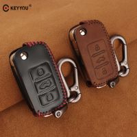 [A Neotype] [A Neotype] รถหนัง Key Case กระเป๋าสำหรับ VW Volkswagen Polo Passat Golf 4 5 6 Jetta Tiguan Gol Plus ฝาครอบกุญแจรถ Shell