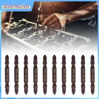 10pcs 1/4 Inch Hex Shank Anti-rust Double Head Magnetic Screwdriver Bit S2 Steel Cross Bit Drill Electric-Screwdriver Power Tool Screw Nut Drivers