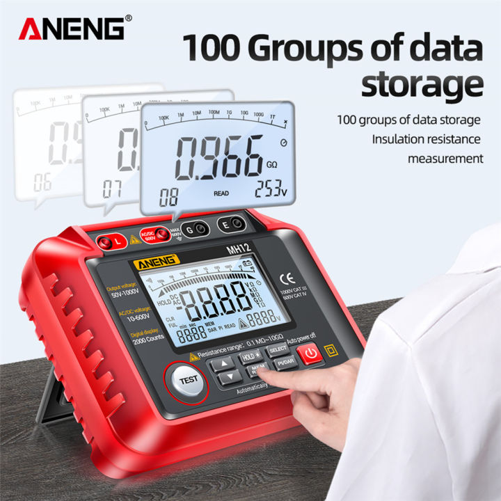 aneng-mh12-mh13-ความต้านทานฉนวนดิจิตอลมิเตอร์โอห์ม-ac-dc-เครื่องทดสอบแรงดันไฟฟ้า-lcd-megohmmeter-megger-voltmeter-เครื่องมือ