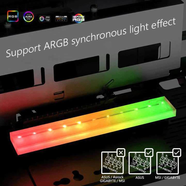 การ์ดแสดงผลแนวตั้งรองรับไฟ-rgb-กระเป๋าเก็บบัตรวิดีโอแนวตั้งพร้อม-pci-e-4-0สายอะแดปเตอร์-x16-5v-3pin-argh-สำหรับอุปกรณ์คอมพิวเตอร์เคส-atx