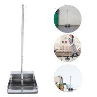 Dustpan Pan Cleaning Handle Metal Upright Dustpans Pans Stainless Broom Kitchen Steel Garbage Handled Up Stand Trash Heavy Duty