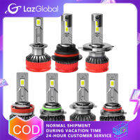 หลอดไฟ LED H1 12000LM ไฟแอลอีดีซุปเปอร์สว่าง6500K H7 H4 H11 9005 9006 9007 IP68กันน้ำขนาด12V เข้าได้กับทุกรุ่น2ชิ้น