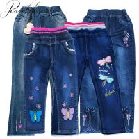 1-12Years Spring Autumn Little Girls Jeans Denim Pants Trousers for Girl