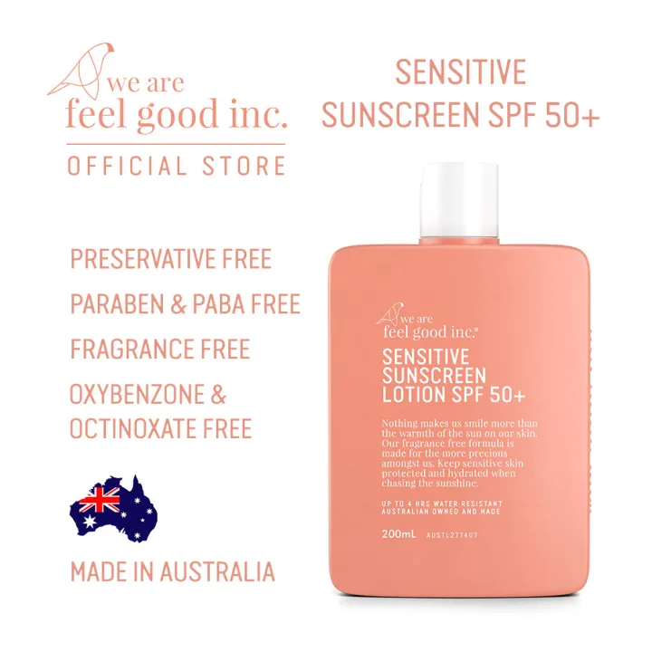 We Are Feel Good Inc. : Sensitive Sunscreen Lotion SPF 50+ โลชั่นกันแดดสูตรอ่อนโยน SPF 50+ ขนาด 200 มล.