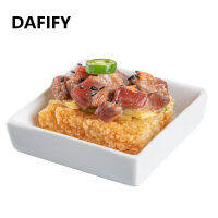 DAFIFY ชามเซรามิก6ชิ้นเครื่องครัวดินเผาจานบาร์บีคิวชามน้ำจิ้มทรงสี่เหลี่ยม