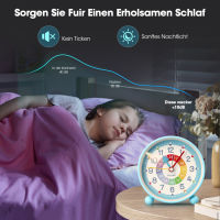 Wecker Kinder Jungen MäDchen,Analoger Wecker Kinder,Wecker Analog Ohne Ticken,Wecker Mmmlautem Alarm, Nachtlicht, Snooze,Batteriebriebriebrieweckuhr