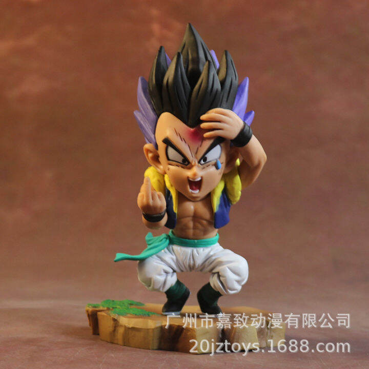 โมเดลดราก้อนบอล-ฟิกเกอร์-โกเท็น-ดราก้อนบอล-model-dragon-ball-figure-gotenks-ผมดำม่วง-14-16-5cm-2-ของสะสม-ของเล่น-ของเล่นถูกๆ-ของเล่นเด็ก