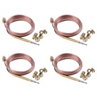 4X 1500mm Gas Stove Universal Thermocouple Kit M6X0.75 with Overflow Nut (Five) Replacement Thermocouple