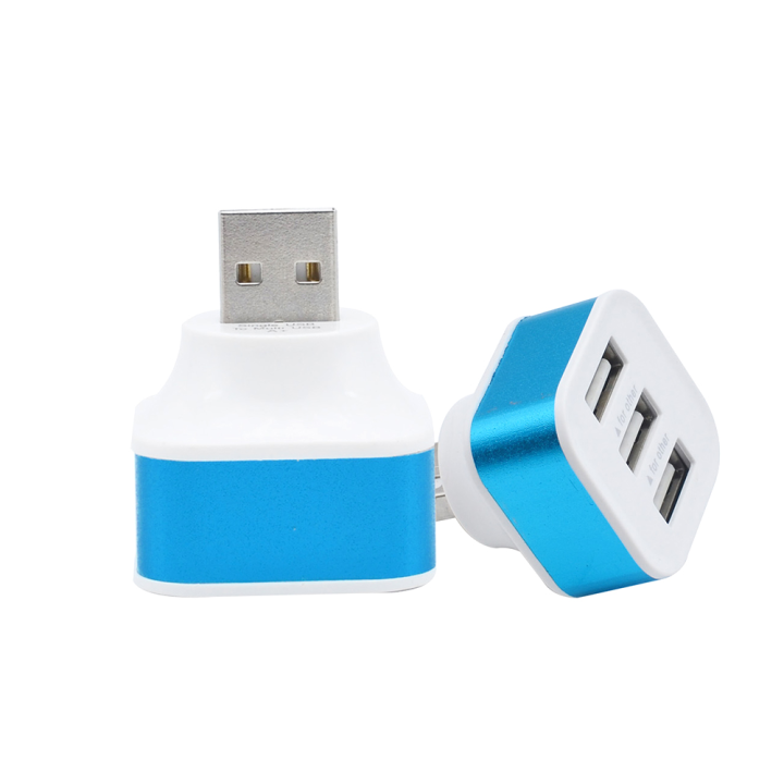 ฮับ-usb2-0ชาร์จเร็วตัวแยกพอร์ต-usb-3พอร์ตโทรศัพท์มือถือที่ชาร์จเมาส์แป้นพิมพ์สำหรับแท็บเล็ตอะแดปเตอร์ติดผนังสีแบบสุ่ม