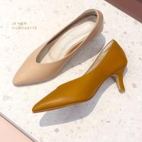 ** Clearance** JB New Silhouette รองเท้าส้นสูง สีคาราเมล (Caramel) / สีบิสกิต (Biscuit)