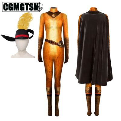 CGMGTSN Puss in Boots Belt Sword Cosplay Costume Kids Adults Cat Costume Outfit Accessories Halloween Disguise Costumes Suit