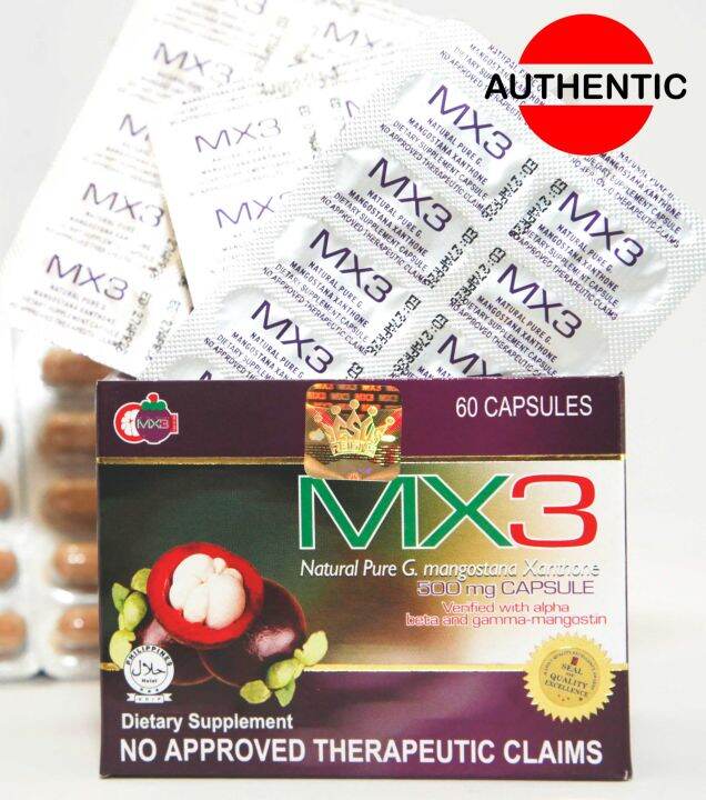MX3 Mangosteen Xanthone 500mg 1 Capsule/ Exp Nov. 2025 Lazada PH