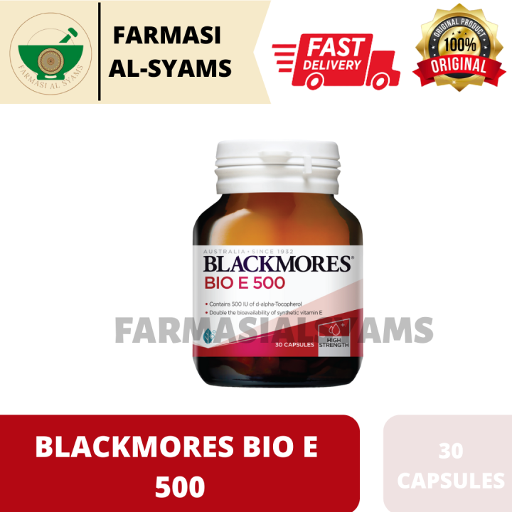 BLACKMORES BIO E 500 VITAMIN E 30 CAPSULES | Lazada