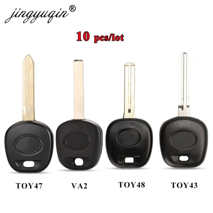 jingyuqin-ซองใส่กุญแจเครื่องรับส่งสัญญาณ-toy43-toy48-toy47-va2ใบมีด10ชิ้นสำหรับ-toyota-fit-lexus-ไม่มีชิป