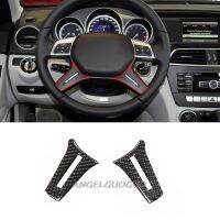 รถจัดแต่งทรงผมภายใน ABS Soft สติกเกอร์พวงมาลัยสำหรับ Benz C Class W204 2005-2012