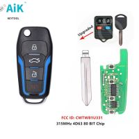 }{: -- “สำหรับฟอร์ด315MHZ 4ปุ่ม Kunci Remote Mobil Fob กุญแจรีโมทรถยนต์ด้วยชิป CWTWB1U331 4D63/80Bit ปุ่มควบคุมรถ