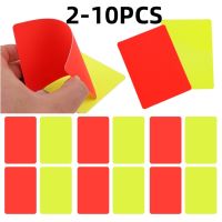 2-10pcs Hot Sale Red Card Skillful Manufacture Soccer Referee Tool Red Yellow Cards for Football Match Training 3.2x4.3 inch