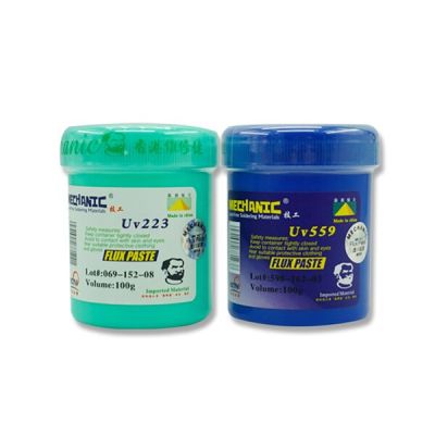 【support】 เครื่องมือช่างน้ำยาประสานสำหรับบัดกรี UV559ไร้สารตะกั่ว UV223ฟลักซ์เชื่อมแบบไม่บัดกรี