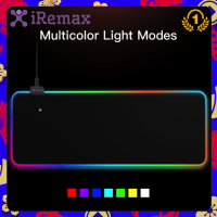 iremax แผ่นรองเมาส์ RGB เกมมิ่ง แผ่นรองเม้าส์สำหรับเล่นเกมส์ สีดำ แผ่นรองเมาส์สปีด พร้อมไฟ RGB แผ่นรองเมาส์ Glowing Symphony Game LED mouse pad with lights 7colors