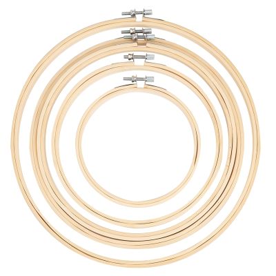 5Pcs/set Wood Round Machine Embroidery Hoop Frame Ring Bamboo for DIY Craft Sewing Tool 13/17/21/24/27cm