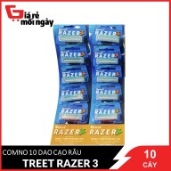 HCMCOMBO 10 Treet Razer 3 Dao cạo râu xanh dương 10 Cây thumbnail