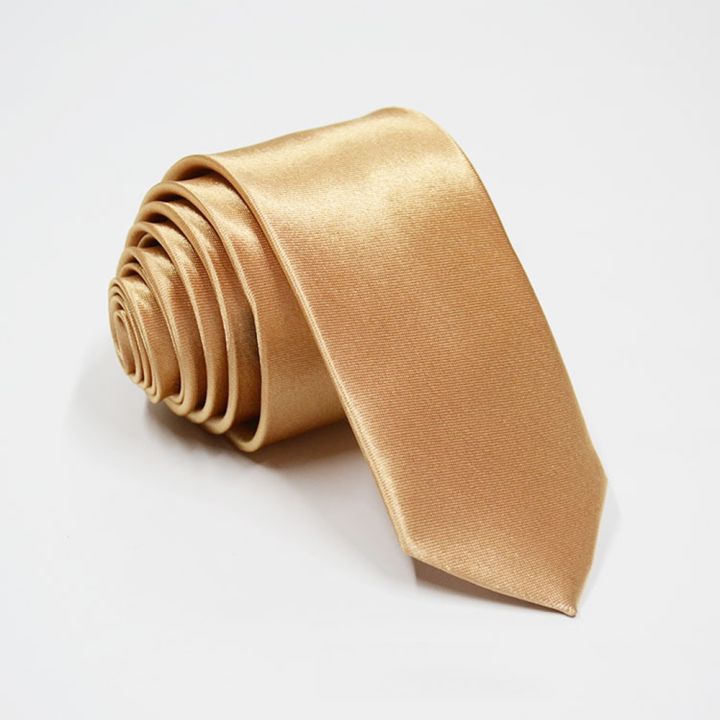 huishi-tie-for-men-slim-tie-solid-color-necktie-polyester-narrow-cravat-5cm-width-38-colors-blue-gold-party-formal-ties-fashion