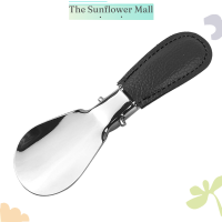 Sunflower เหล็กกล้าไร้สนิมพับ shoehorn กับ faux Leather รองเท้าแฟชั่นแบบพกพาแตร