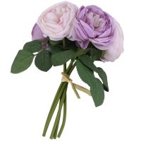 5 head silk rose multilayer artificial flower wedding hand flower bouquet home office garden decoration