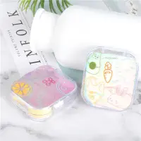 Eyes Care Container Cute Round Lens Case Mirror Travel Glasses Lenses Fashion Classic Box Kit Holder Marble Contact Lens Case