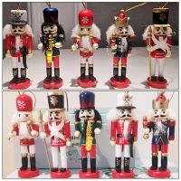 1Pc Christmas Doll Soldier Wood Decoration Made Nutcracker Puppet Desktop Pendants Ornaments For Xmas Tree Party New Year Christmas Ornaments