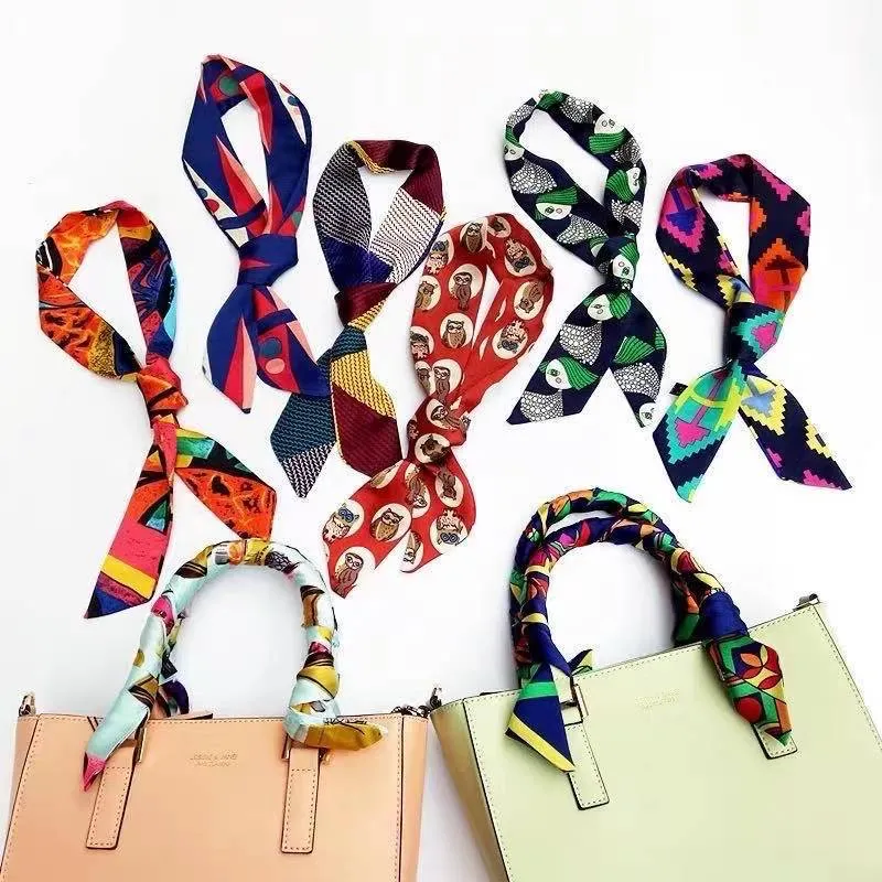 emie fashion one pair twilly silk scarf korea design women fashion