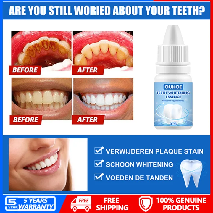 OUHOE Effective Teeth Whitening Serum no pain Essence Removes Plaque