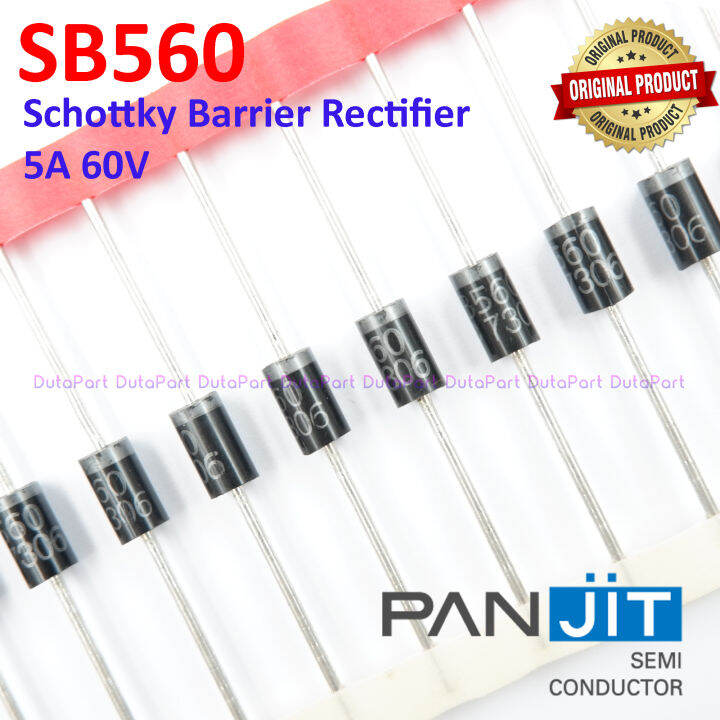 10 PCS SB560 5A 60V ORIGINAL PANJIT Schottky Barrier Rectifier Dioda SB