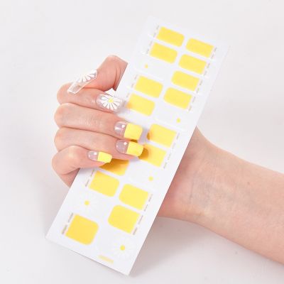 【YF】 22 Tips/Sheet Pure Solid Color Temporary Tattoos Kids Sticker For Nails Nail Designs Novidades Fashion Stickers Tips
