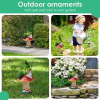 Dwarf Garden Decorations Lights Gnome Resin Solar Cartoon Landscape Lamp Retro Waterproof Automatic Switch For Outdoor Ornaments