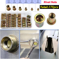 L&amp;K(ขายดี)รีเวทนัท rivet nut กล่องรวมขนาด 175 ชิ้น M3 M4 M5 M6 M8 M10