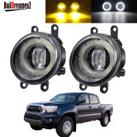 2 Pieces Angel Eye Fog Light Assembly Car LED Lens Fog DRL Driving Lamp 30W 12V For Toyota Tacoma 2012 2013 2014 2015 2016