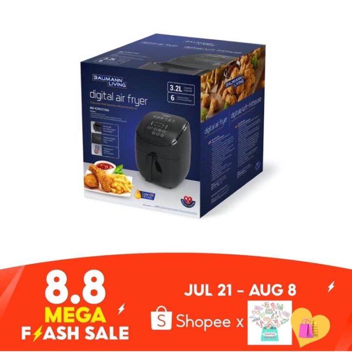 BAUMANN LIVING DIGITAL AIR FRYER 3.2L Lazada PH