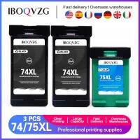 IBOQVZG 3x ตลับหมึกอิงค์เจ็ทใช้ได้กับ Hp74 Hp75แรงม้า75xl 74xl โฟโต้มาร์ท C4280 C4342 C4344 C5200เครื่องพิมพ์ C5280