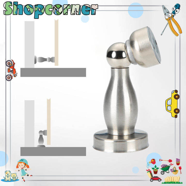 Door Stopper Stainless Stoper Pintu Magnet Holder Pengganjal Penahan ...