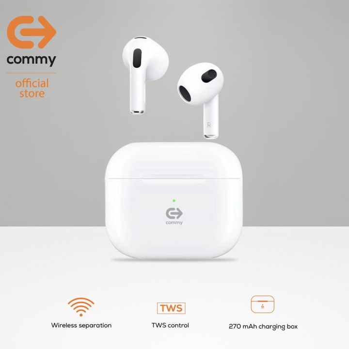 ถูกที่สุด-จัดส่ง24ชม-commy-tws004-หูฟังไร้สาย-เบสแน่น-ไมค์ชัด-bluetooth-v5-3-white-ของเเท้