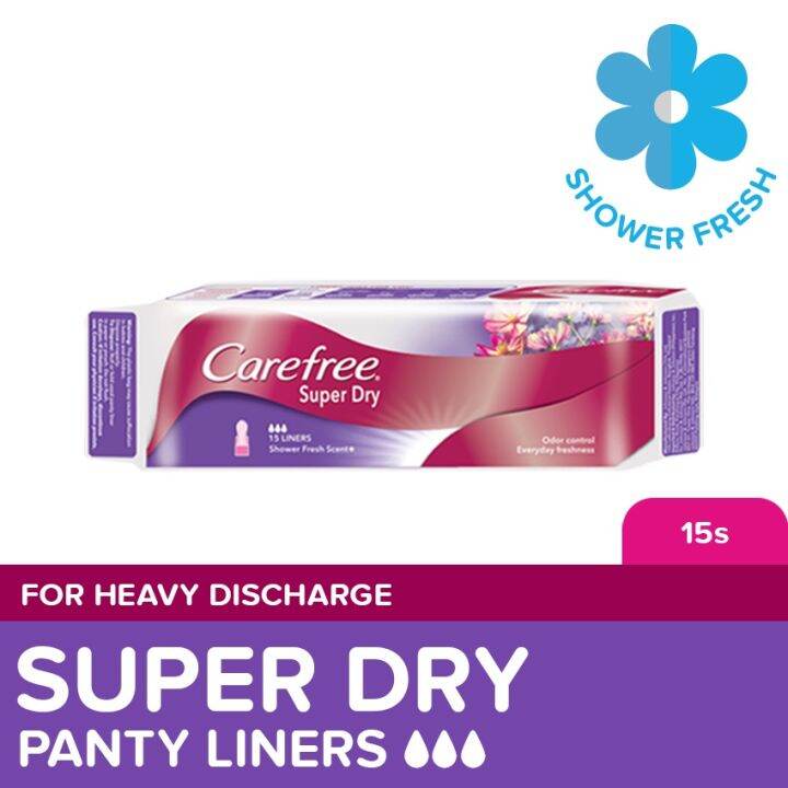 【COD】 Carefree Super Dry Panty Liners 15s Feminine Care, Odor Control