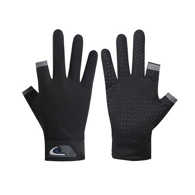 hotx【DT】 2022 Breathable Mens Fishing Gloves Womens Two-Finger Touchscreen Non-Slip Riding