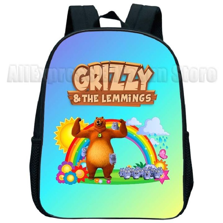 kids-grizzy-and-the-lemmings-mini-backpacks-toddler-cartoon-kindergarten-bookbags-boys-girls-anime-schoolbags-child-rucksack