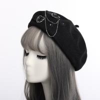 Lolita Girls Heart Buckle Beanie JK Hat Sweet Cool Hair Accessories Fashion Beret Breathable Preppy Style Lolita Hat