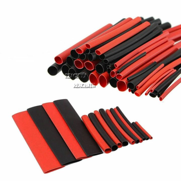 150pcs-black-and-red-polyolefin-shrinking-assorted-heat-shrink-tube-wire-cable-insulated-sleeving-tubing-set-2-1-electrical-circuitry-parts